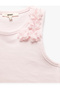 Cotton Floral Applique Detailed Slim Fit Sleeveless Crew Neck Undershirt - 5