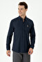 Men's Navy Blue Long Sleeve Shirt 50276312 -Vr033 - 3