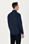 Navy Blue Long Sleeve Men's Shirt - 50271293 -Vr033 - 5