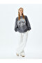 Embroidered Oversize Sweatshirt College Printed Crew Neck Long Sleeve - 2