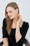 Women's Minimal Dangle Bow Ribbon Zircon Earrings Trend Elegant Wedding Engagement Glitter - 5
