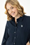 Women's Navy Blue Long Sleeve Basic Shirt 50271264-Vr033