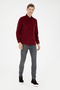 Men's Burgundy Long Sleeve Shirt 50272683 -Vr014 - 4