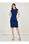 Fold Pleat Sleeveless Sheath Knee Length Dress - 2