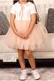 Cotton Lined Tutu Skirt Baby Lapel Short Sleeve Dress