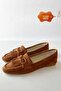Women's Genuine Leather Tasseled Suede Loafer - 2