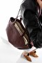 Claret Red Shopper Women's Tote Hand and Shoulder Strap Bag - 8