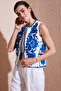 Cotton Regular Fit Floral Embroidery Embroidered Vest Vest 676238