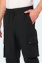 Ronda Men's Black Sweatpants with Pockets - 5