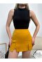 Women's Black Stand Collar Zero Sleeve Viscose Camisole Blouse - 4