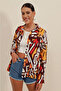 3721 Graphic Patterned Shirt - C. Brown