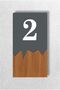 Vertical Laser Metal Composite - Wooden Apartment Site -Apartment Hotel Office Door Number - Door No:2