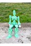 Elemental Oynar Eklemli yeşil Robot Figür  Dummy - 5