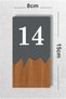 Vertical Metal Composite - Wooden Apartment Site -Apartment Hotel Office Door Number - Door No:14 - 3