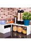 |   Multifunctional Organizer Shelf, White, Rotatable and Adjustable Design - 5
