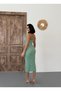 Women's Rope Strap Slit Detailed Floral Dress - 3