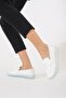 Posyer sole studded moccasin genuine leather shoes white skin - 2