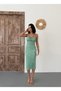 Women's Rope Strap Slit Detailed Floral Dress - 8