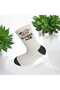 5 Pairs Black and White Cute Cow Pattern Striped Unisex Girls Boys Children's Seasonal Tennis Socks - 7
