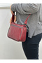 Genuine Leather, Cross Strap, Casual Bag, Women's Shoulder Bag, Burgundy, 23*17*7 cm - 2