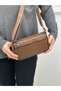 Genuine Leather, Crossbody Strap, Daily Bag, Women's Shoulder Bag, Tan, 23*17*7 cm - 3