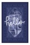 Bliss Blue Hello Written Vintage Woven Base Decorative Living Room Carpet 907