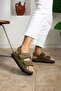 Goldenglow Women's Sandals Suede (Khaki Color)