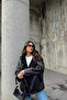 Women's Black Oversize Jacket - 3