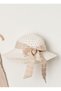 Sweet Striped Baby Girl Dress with Hat and Bow - 5