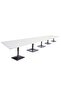 Barra 500PE-600 Modern 20-Seater Square Pantry Table (White, 600cm)