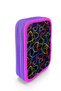 Kids Multicolored Heart Patterned Double Layer Pencil Bag 11145 - 3