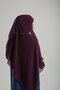 Claret Red Practical Ready-made Interlaced Bonnet Shawl Chiffon Cross 2001_16 - 6