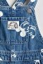 Printed denim dungarees - 3