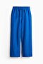 Linen-blend pull-on trousers