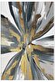 Hari̇kabi̇rev | Soft Gold-White-Gray Flower Patterned Combination | Framed Glass Table 3 Pieces Vertical - 3