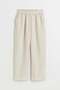 Ankle-length linen trousers