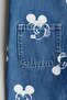 Printed denim dungarees