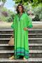 Green Color Amalfi Patterned Dress - 2