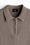 Slim Fit Rib-knit polo shirt - 2