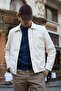 Men's Shirt Collar Leather Stone Jacket - 2