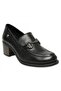 D25Ya-3325 Daily Thick Heeled Black Women's Shoes