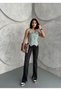 DÜĞMELİ V YAKA TİNT DENIM YELEK - 6