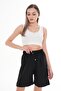 Women's Rope Detailed Sofia Linen Shorts 250007   - - 2