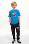 A. Football Printed Boys' Double Pocket Bottom-Top Suit