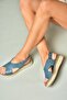 U 555240503   Blue Genuine Leather Women's Sandals - 2