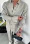 Soft Green Lyocell Fabric Basic Relaxed Shirt - 4