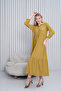 Women's Shirt Collar Buttoned Long Woven Dress - 4