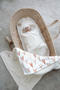 Plush Swaddle And Double Face Blanket - Fam Goals - Salmon And Brown Hearts