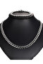 8mm Thick Gourmet Men's Steel Necklace and Bracelet Chain Set Eck18T - 7
