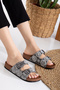 Pien Double Buckle Stylish Daily Full Orthopedic Slippers - 4